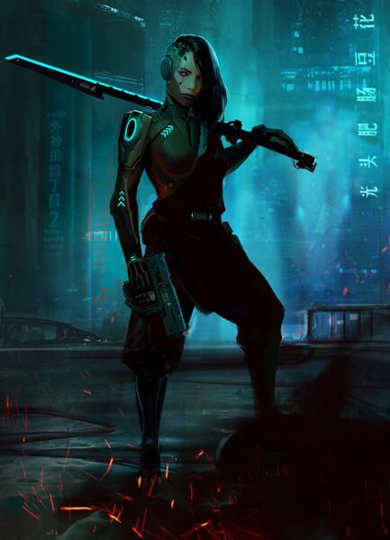 File:Cyberpunk Girl by Alexander Kretov.jpg