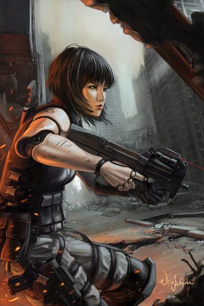 File:600x900 6501 Post Apocalyptic 2d sci fi post apocalyptic cyborg girl woman picture image digital art.jpg