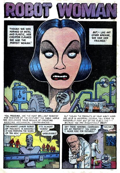 File:Robot Woman 1 - Basil Wolverton - Weird Mysteries 2 (February 1952).jpg