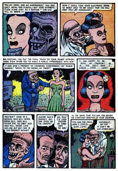 File:Robot Woman 3 - Basil Wolverton - Weird Mysteries 2 (February 1952).jpg