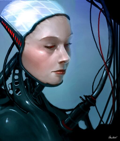 File:826x967 4752 Replica 2d sci fi robot painting woman pretty droid android picture image digital art.jpg