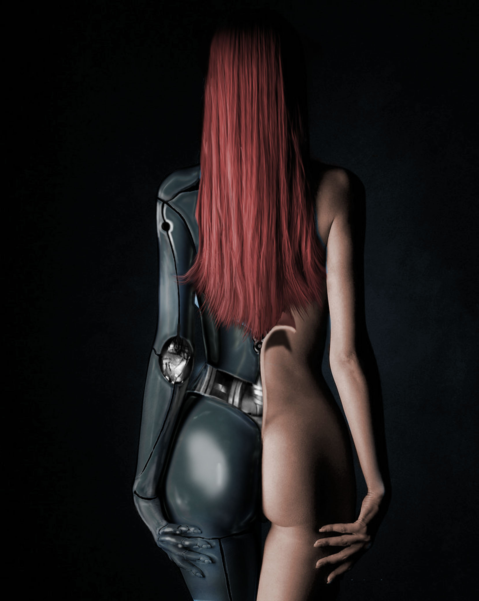 Cyberpunk robot girl фото 14